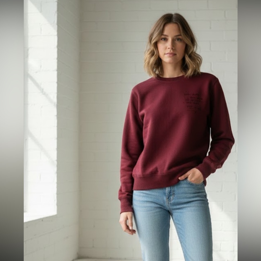 Cotton On Deep  sweater Red Crewneck